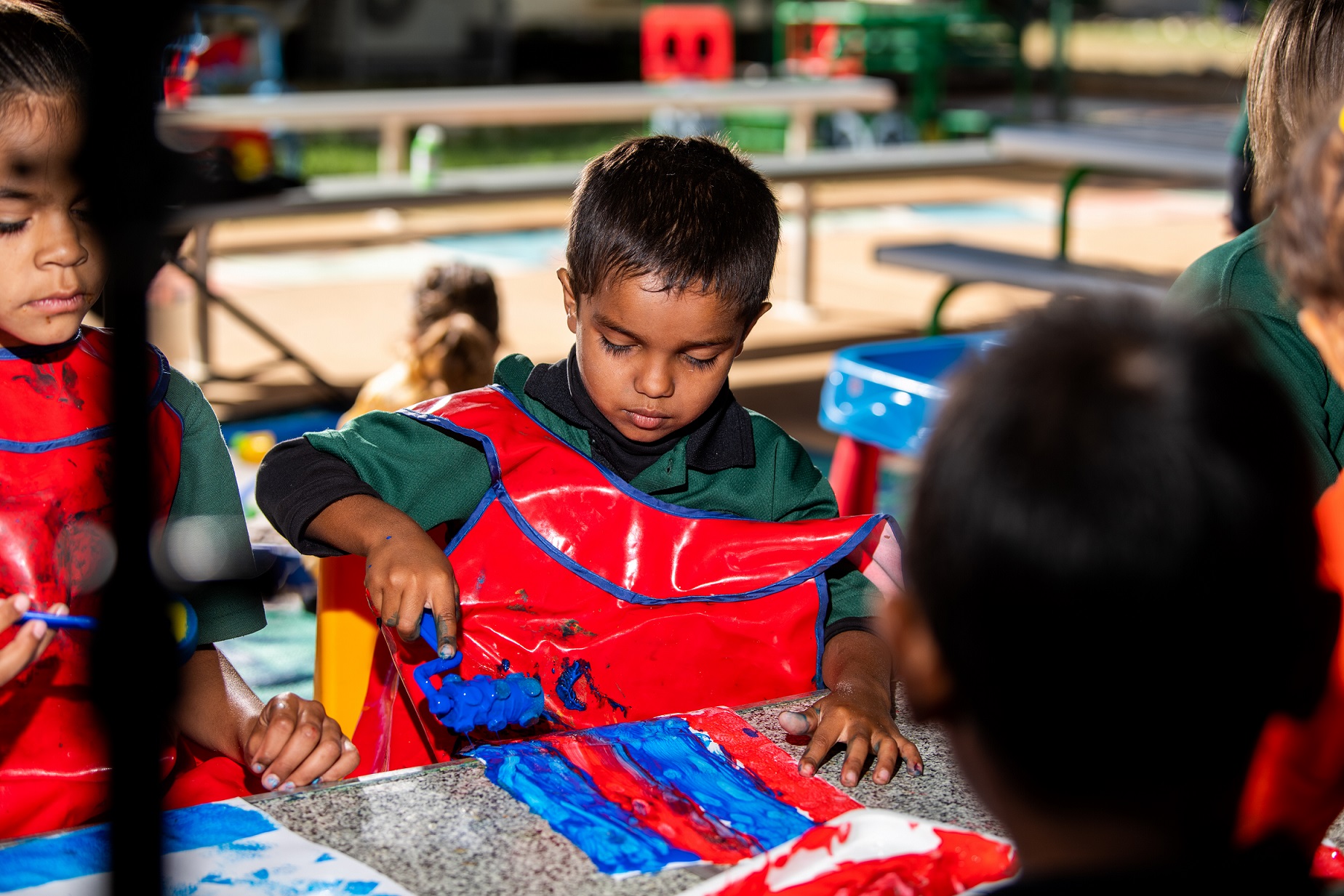 Boy painting