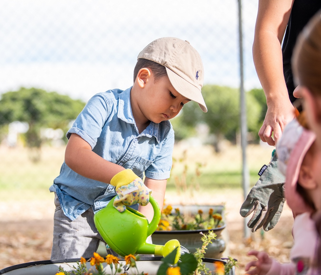 Child with watering can