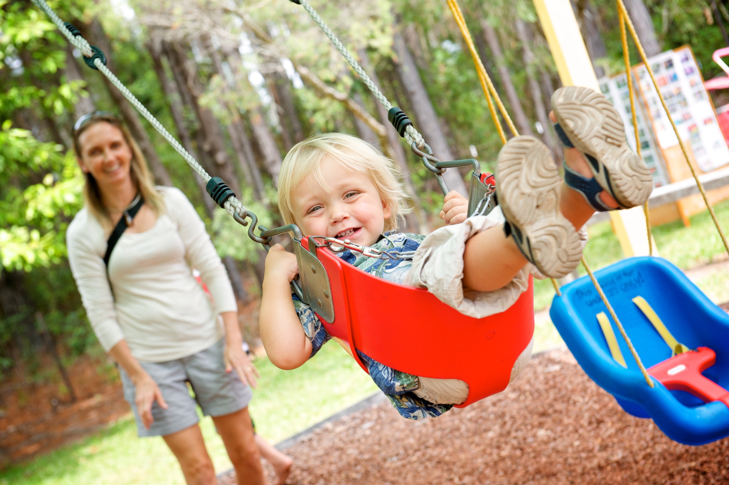 Child on swing