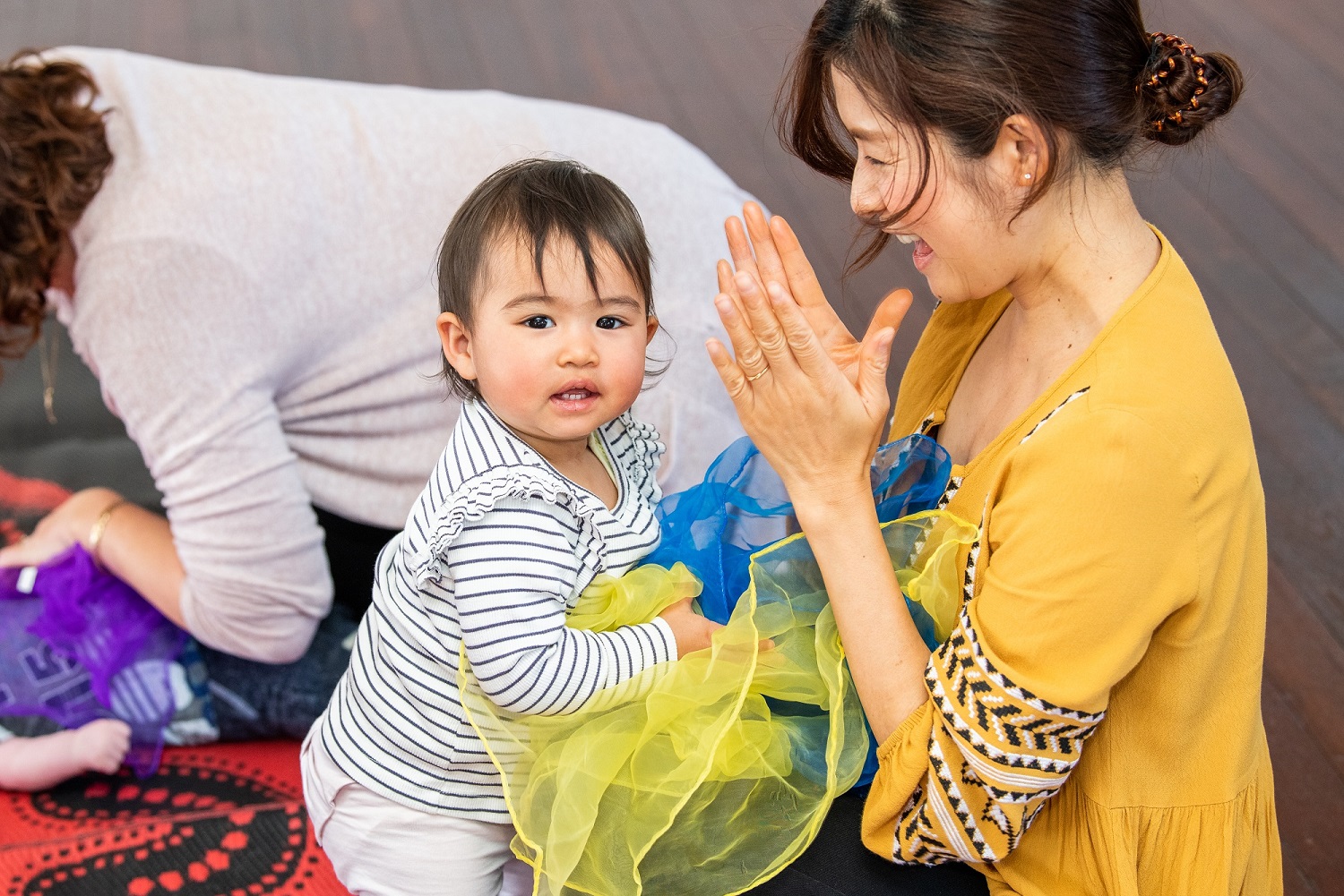 Mum and child playing